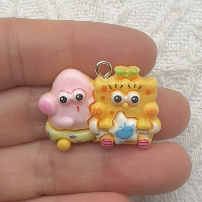 10個入り漫画風樹脂ペンダント、DIYジュエリー製作イヤリン - Resin Art For Sale のレビューと価格